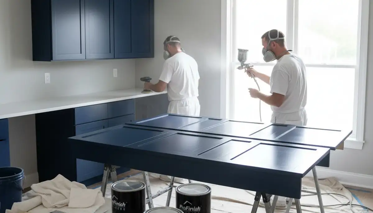 Professional cabinet painting in Escondido, CA transforming kitchen cabinets with smooth, durable finishes
