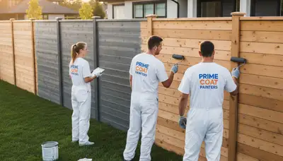 Professional fence painting service in Escondido, CA enhancing wood fences with durable protective finish