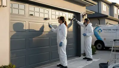 Professional garage door painting in Escondido CA enhancing curb appeal with durable finishes