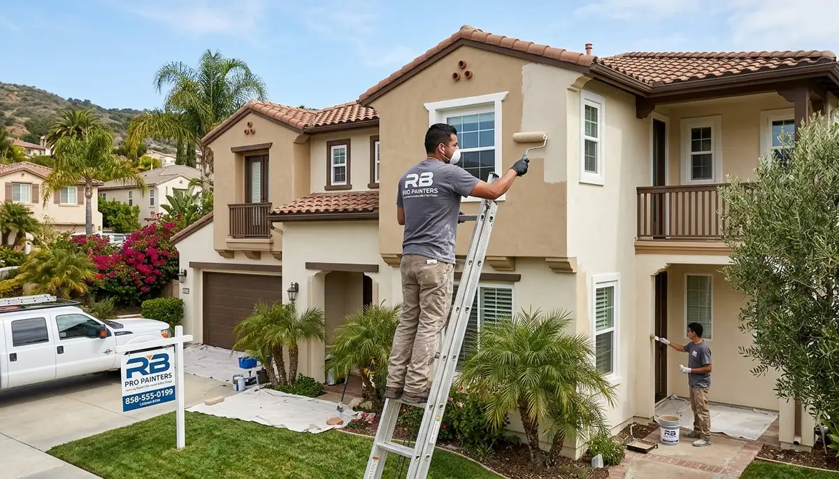 Professional house painting service in Escondido, CA by skilled residential painters