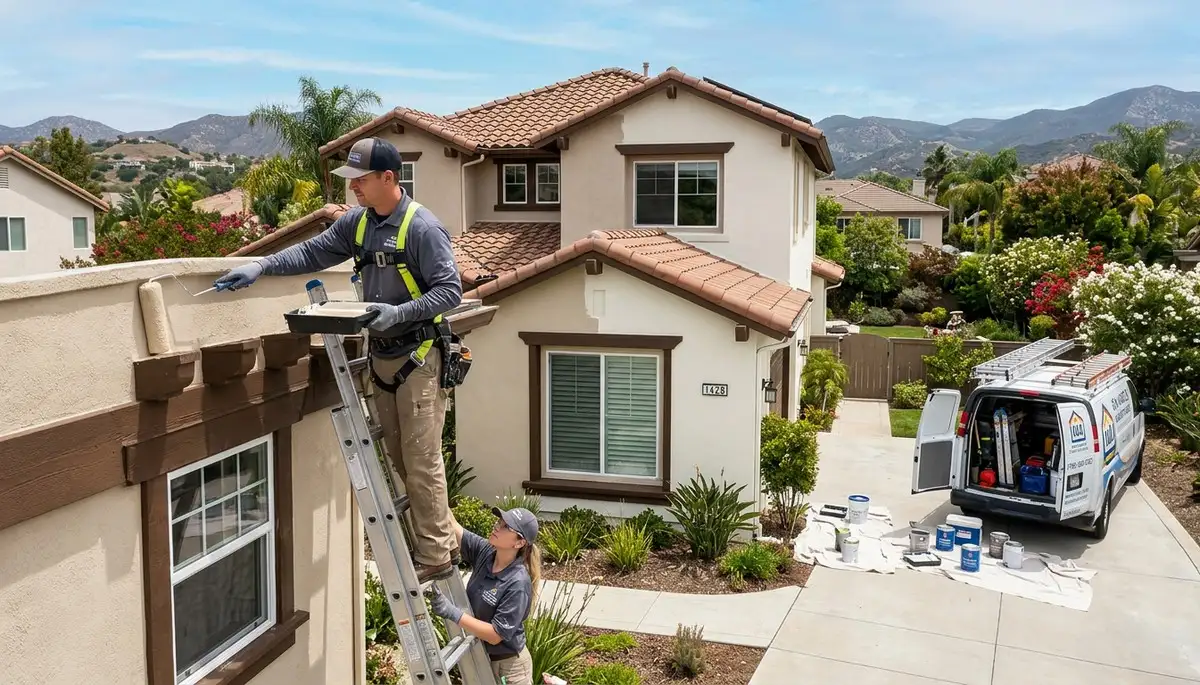 Professional house painters in Escondido CA providing expert residential exterior painting services