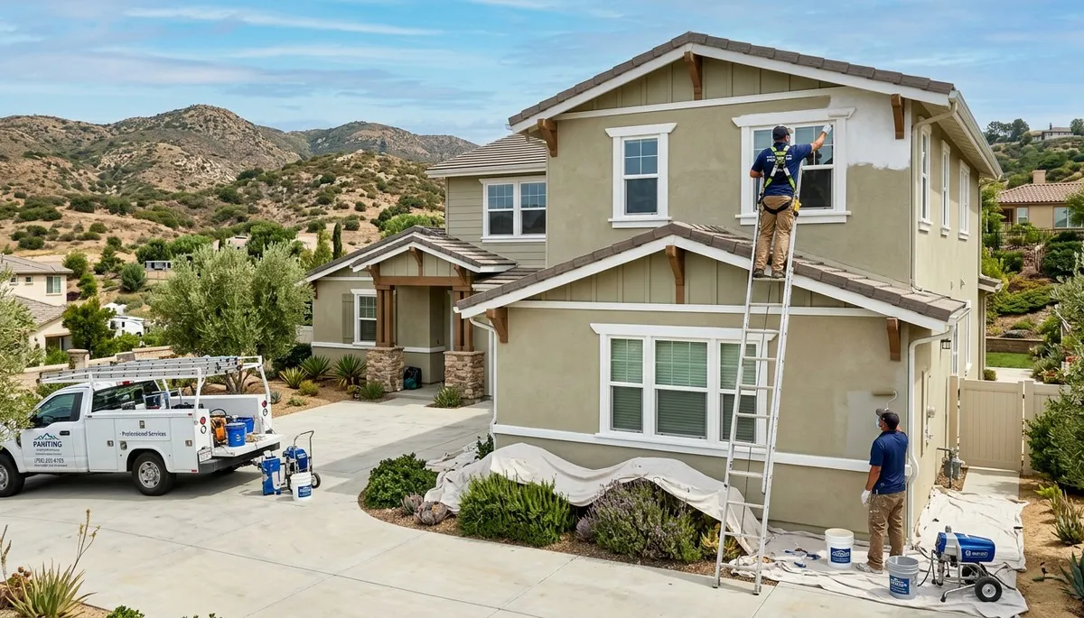 Professional house painters in Escondido CA providing expert residential exterior painting services