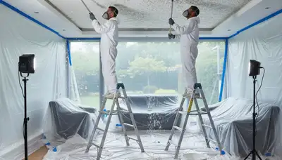 Professional popcorn ceiling removal in Escondido CA for smooth modern home interiors