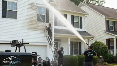 Professional pressure cleaning service restoring stucco and concrete surfaces in Escondido, CA