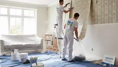 Professional wallpaper removal and surface prep by house painters in Escondido, CA