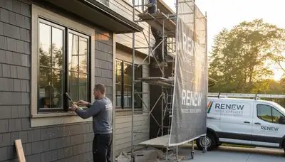 Professional wood rot repair and repainting on home exterior in Escondido, CA